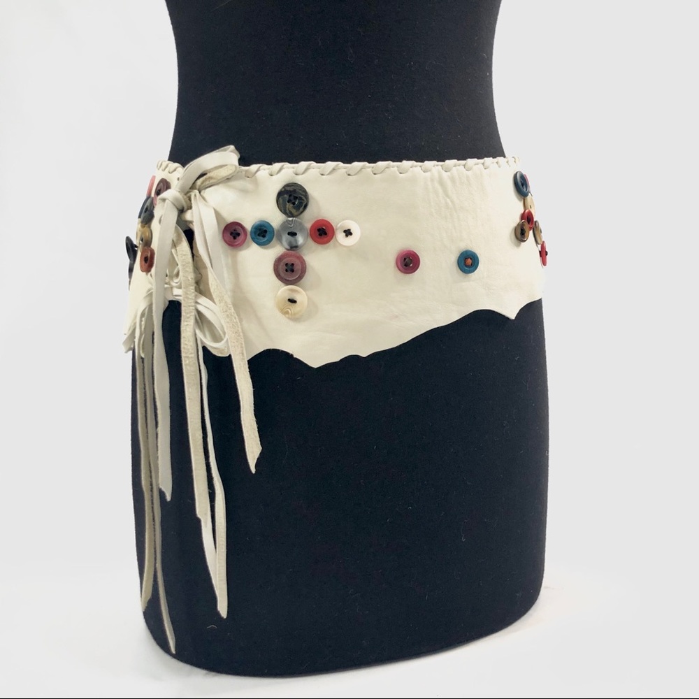 Handmade Unique Vintage Char Couture Waist Belt M